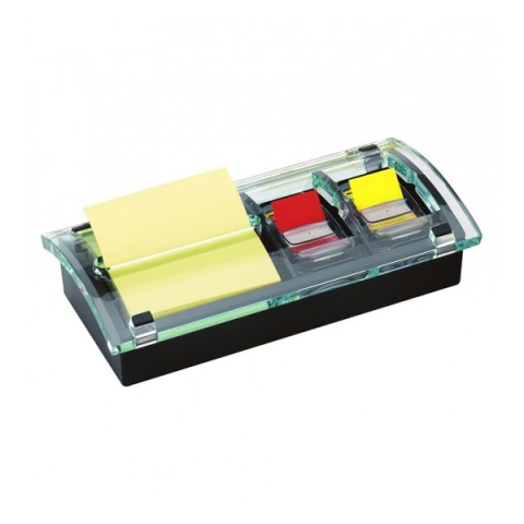 3M DS100 Post-It Pop Up Note & Flag Dispenser for 3 x 3in - Transparent (pc)